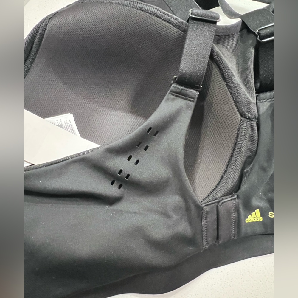 NWT ADIDAS by STELLA McCARTNEY TruePace Sports Bra High Support Black XLDD - Picture 10 of 16